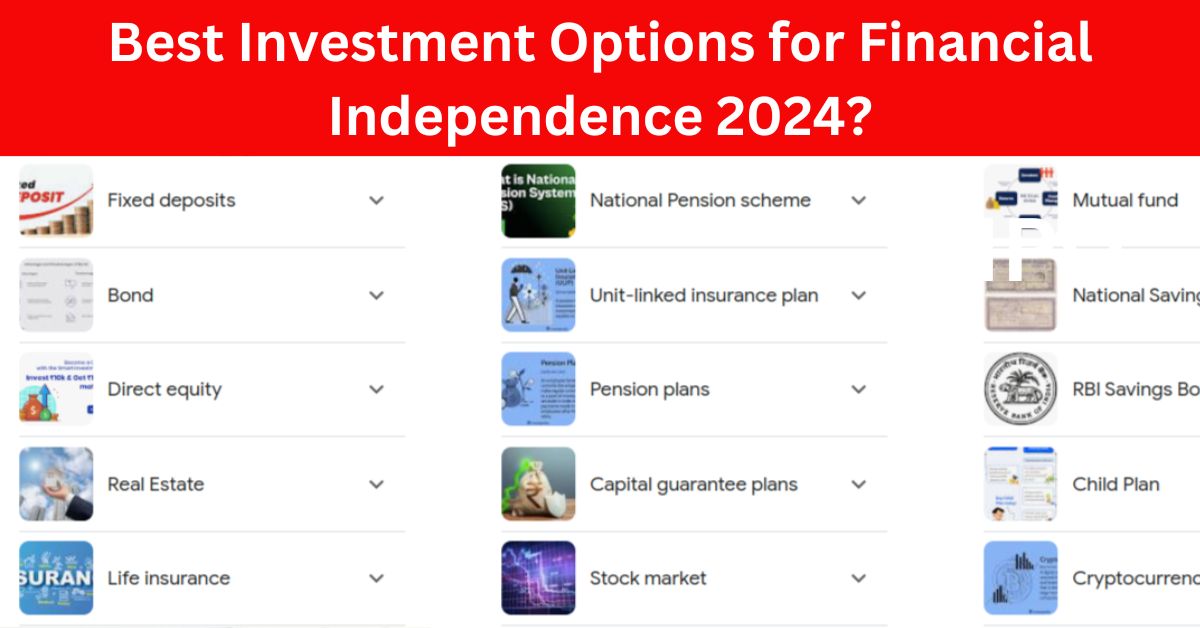 Best Investment Options for Financial Independence 2024